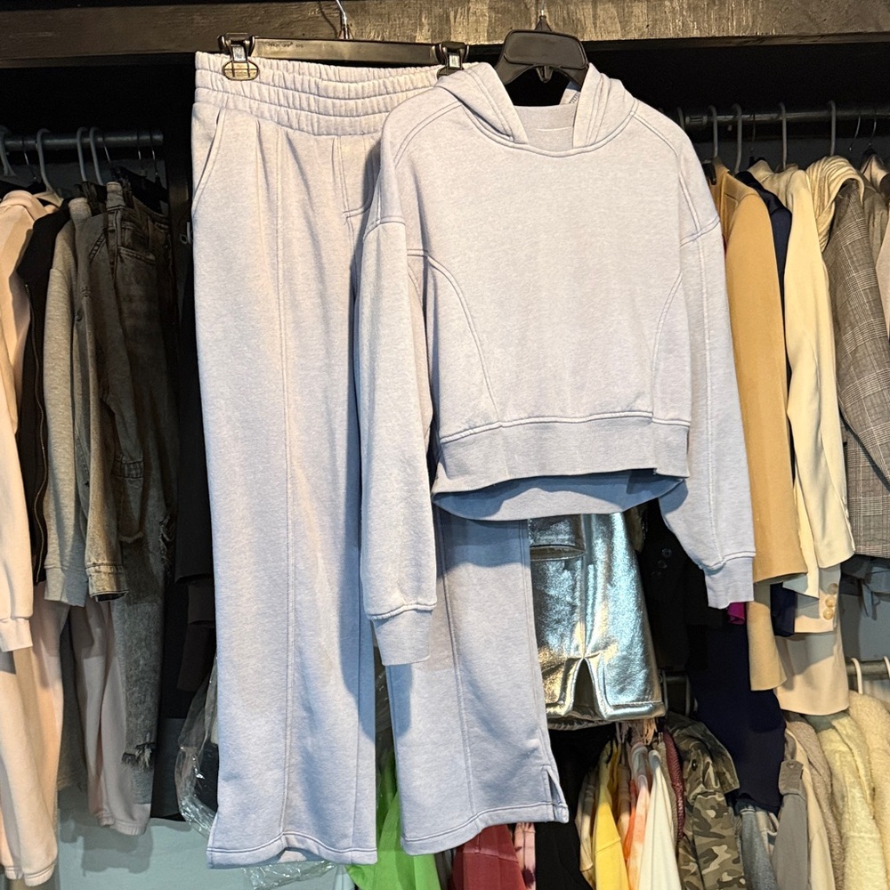 Light blue  Hoodie and Sweatpants Set